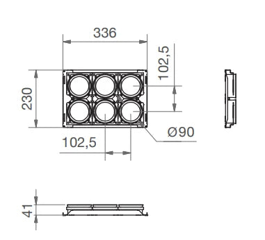 Zehnder ComfoWell 320 plaque de montage 6 x ComfoTube 90 - CW-M 320 (RLC)