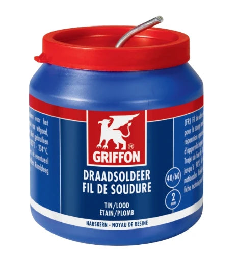 Griffon fil à souder étain/plomb 40/60 cœur de résine pot 500g