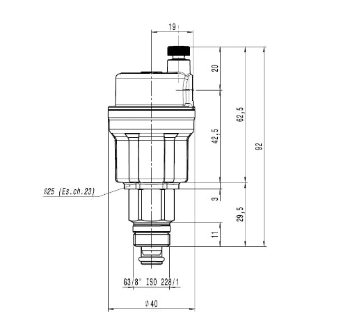 Caleffi purgeur automatique robocal avec clapet de pied 3/8"