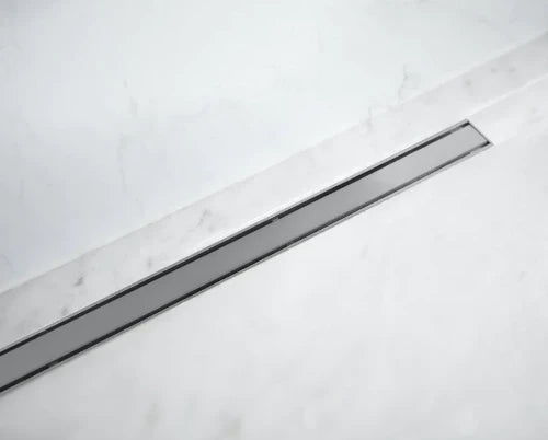 Carrodrain Cayman rigole de douche avec grille 600 mm - Inox - hauteur d'encastrement 60 mm - débit 31 l/m