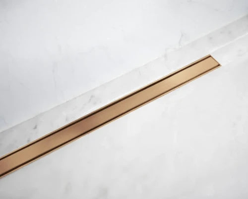 Carrodrain Cayman rigole de douche avec grille 800 mm - Copper - hauteur d'encastrement 60 mm - débit 31 l/min