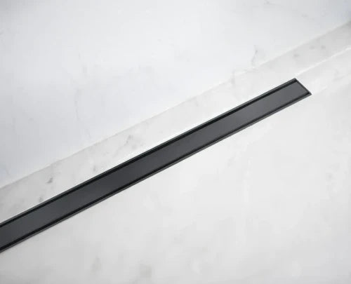 Carrodrain Cayman rigole de douche avec grille 800 mm - Titanium - hauteur d'encastrement 60 mm - débit 31 l/min