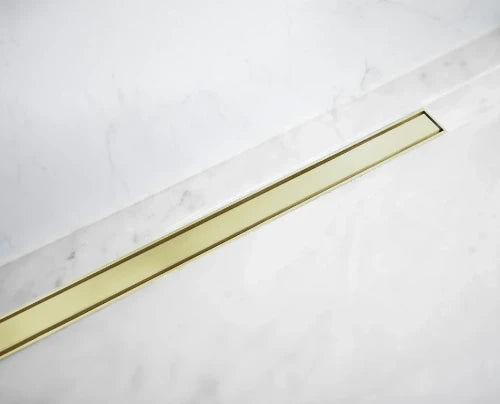 Carrodrain Cayman rigole de douche avec grille 700 mm - Champagne - hauteur d'encastrement 60 mm - débit 31 l/m