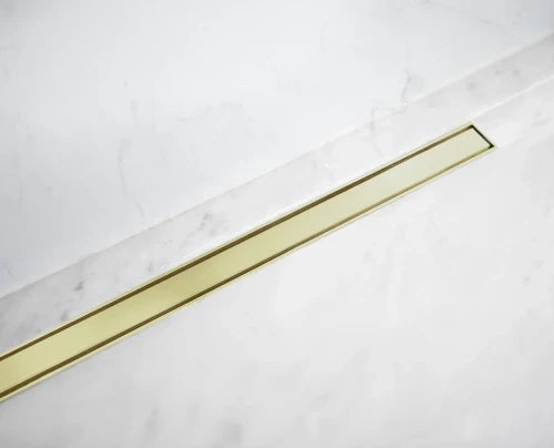 Carrodrain Cayman rigole de douche avec grille 900 mm - Champagne - hauteur d'encastrement 60 mm - débit 31 l/m