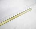Carrodrain Cayman rigole de douche avec grille 900 mm - Champagne - hauteur d'encastrement 60 mm - débit 31 l/m