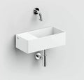 Clou New Flush 3 lavabo à poser/mural 350 x 180 x 100 mm - cuvette droite - blanc mat - aluite - sans trou de robinet - sans trop-plein - avec garniture de vidange