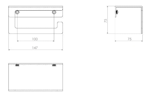 Clou Fold porte-rouleau sans couvercle - blanc mat