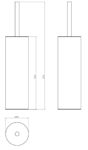 CLOU Sjokker porte-balai à poser, poudre blanc mat. Prix à la pièce
