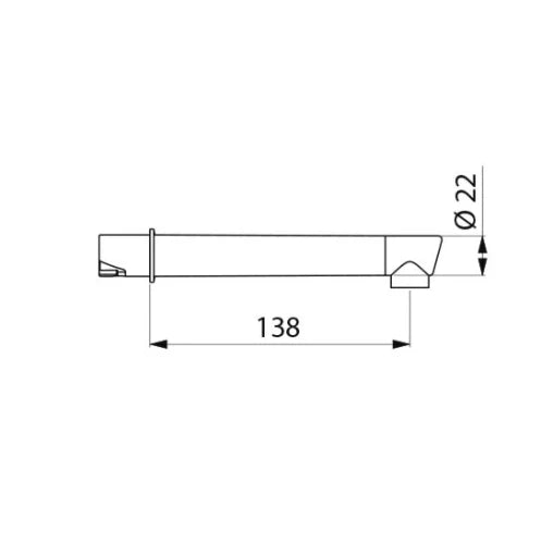Delabie BioFil bec d'écoulement 2M non-stérile 22 x 138 mm