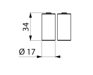 DELABIE 2 x Piles Lithium 3V type 123A pr boîtier élect. 495446BC