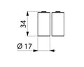 DELABIE 2 x Piles Lithium 3V type 123A pr boîtier élect. 495446BC