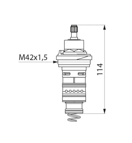 DELABIE Cartouche therm. pr SECURITHERM lavabo H960x (après 10/2020)