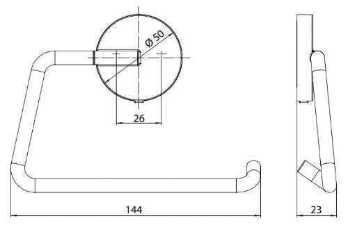 EMCO Round porte-rouleau sans couvercle, chromé