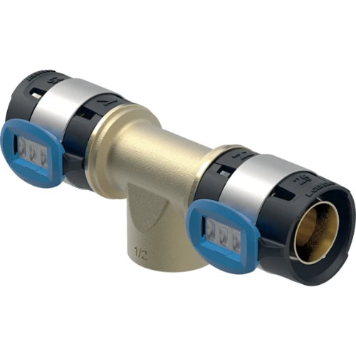 Té avec filetage intérieur Geberit FlowFit: CuSn4Zn2PS, d=32mm, Rp=1", d1=32mm