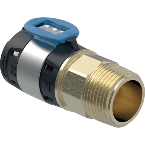 Raccord de transition avec filetage extérieur Geberit FlowFit: CuZn21Si3P, d=16mm, R=3/4"