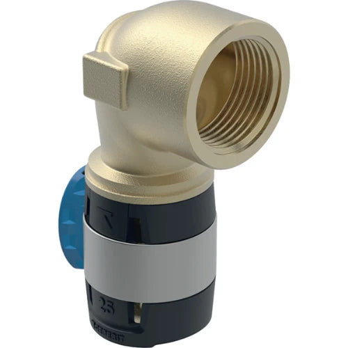 Coude raccord Geberit FlowFit 90° avec filetage intérieur: CuSn4Zn2PS, d=20mm, Rp=1/2"