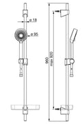 HANSA HANSABASICJET Doucheset Mat zwart (Handdouche 95mm)