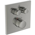 Ideal Standard Ceratherm Navigo C set de finition pour robinet thermostatique bain encastré carré - look inox