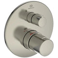 Ideal Standard Ceratherm T100 set de finition pour robinet thermostatique douche encastré - look inox
