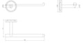 Clou Flat porte-rouleau sans couvercle, blanc mat powdercoating