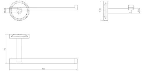 Clou Flat porte-rouleau sans couvercle, blanc mat powdercoating