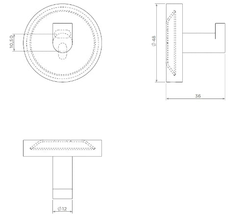 Clou Flat set de 2 Patères, blanc mat powdercoating