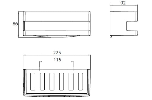 EMCO System2, panier, amovible, 225x92mm, chromé