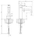 Gessi Pillar Taps Robinet eau froide. Cuivre Brossé PVD