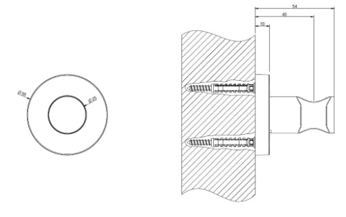 Gessi Emporio Shower support mural - chromé