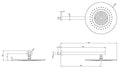 Gessi Shower316 douche de tête orientable anticalcaire avec bras mural. Black Metal Brossé PVD