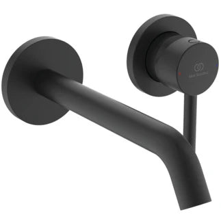 Ideal Standard Ceraline mitigeur mural pour lavabo, bec 204 mm, kit 2, pour A1313NU - Silk black