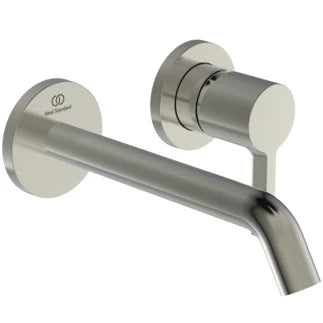 Ideal Standard Joy mitigeur mural (partie apparente), bec 200 mm, 2 rosaces look inox