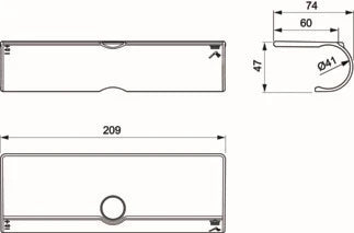 Ideal Standard Ceratherm T Wrap-over corps pour Ceratherm T système de douche - chromé