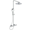 Ideal Standard Ceratherm T50 système de douche : douche de tête platte ronde 25 + douchette sur barre + vanne thermostatique T50 chromé