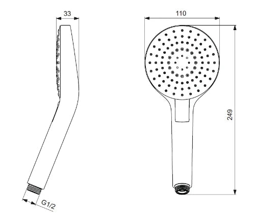 Ideal Standard IdealRain Douchette Evo Ø 110 mm avec 3 fonctions, 8 l/min chromé