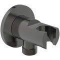 Ideal Standard IdealRain support pour douchette avec coude intégré mural rond - Brushed Gun Metal