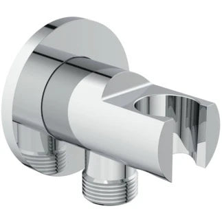 Ideal Standard IdealRain support pour douchette avec coude intégré mural rond - chromé