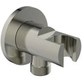 Ideal Standard IdealRain support pour douchette avec coude intégré mural rond - look inox