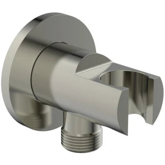 Ideal Standard IdealRain support pour douchette avec coude intégré mural rond - look inox
