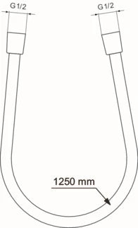 Ideal Standard IdealRain flexible de douche IdealFlex 1250 mm - chromé