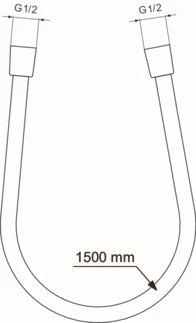 Ideal Standard IdealRain flexible de douche IdealFlex 1500 mm - chromé