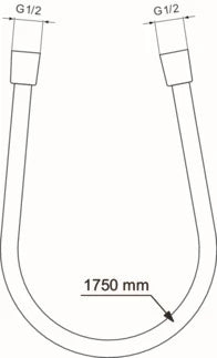 Ideal Standard IdealRain flexible de douche IdealFlex 1750 mm - chromé