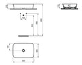 Ideal Standard Ipalyss lavabo à poser 550 x 380 mm - blanc mat - sans trou de robinet - sans trop-plein