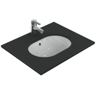 Ideal Standard Connect lavabo sous plan ovale 480 x 350 mm - blanc - sans trou de robinet - avec trop-plein