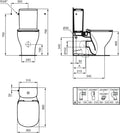 Ideal Standard Tesi cuvette à poser Aquabtiroir sortie H - blanc - L360xD660 mm