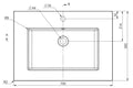 Procasa Quadra table vasque marbre de synthèse avec 1 vasque 700 x 500 mm - blanc