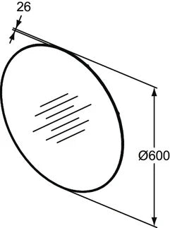 Ideal Standard Conca miroir avec éclairage indirect rond Ø600 mm