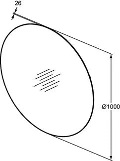Ideal Standard Conca miroir avec éclairage indirect rond Ø1000 mm