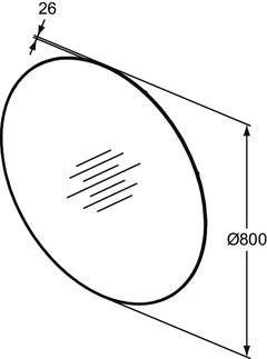 Ideal Standard Conca miroir avec éclairage indirect rond Ø800 mm