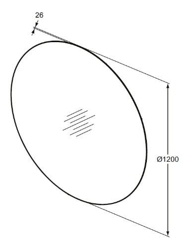 Ideal Standard Conca miroir avec éclairage indirect rond Ø1200 mm
